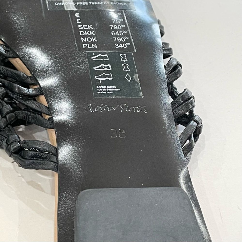 & Other Stories Leather Sandals, Black, Size 7.5 - Picture 15 of 16